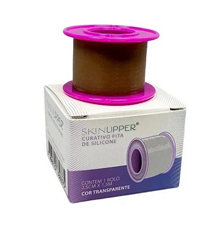 FITA DE SILICONE EM ROLO - COR BEGE - TAM. 2,5cm * 1,5m - MARCA SKINUPPER