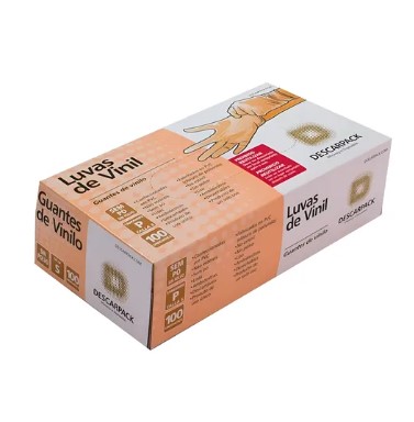 LUVA VINIL P - SEM TALCO  C/100 DESCARPACK