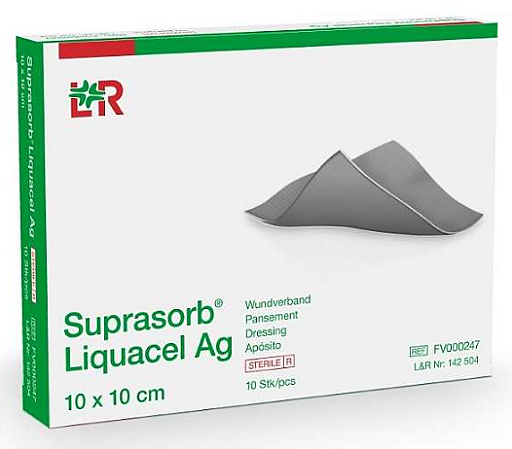 SUPRASORB LIQUACEL AG ESTERIL 10X10CM - 01 unidade