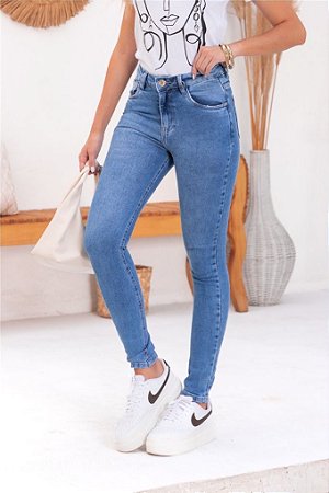 Calça Jeans Skinny com Elástico Revanche