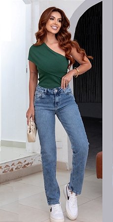 Calça Jeans Reta Barra Normal Revanche