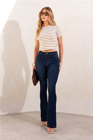 Calça Jeans Flare Bolso Faca Feminina Revanche