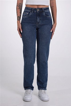 Calça Jeans Reta Com Recortes Feminina Revanche