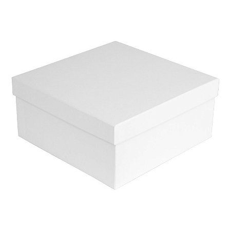 Caixa Rígida Cartonada Presente 20 X 20 X 7 Branco
