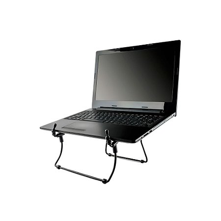 Suporte Para Notebook, Regulável, Ergonômico, Metal de Aço, Preto, Reliza