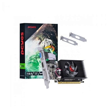Placa de Vídeo NVIDIA PcYes GeForce GT 210 - PVG2101GBR364LP