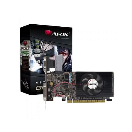 Placa de Vídeo NVIDIA Afox GeForce GT 610 2GB DDR3 64 Bits - F6102048D3L7-V6