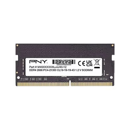 Memoria Notebook 8GB DDR4 2666 Mhz CL19 1.2V PNY - MN8GSD42666