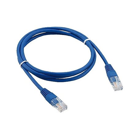 Cabo de Rede, patch cord, Cat5E, 1,0 metro, Azul