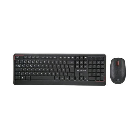 Kit Teclado e Mouse, Sem Fio, C3Tech K-W70BK, Preto