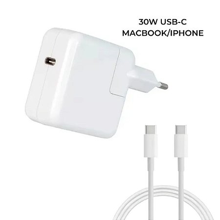 Fonte e Carregador Magsafe Apple MacBook e Iphone USB-C de 30W