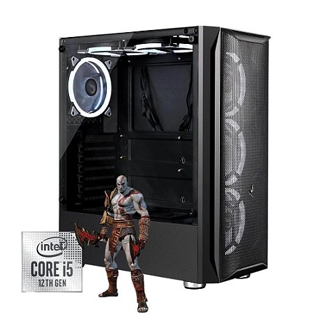 Computador Gamer I5-12400F, 16GB DDR4, SSD 500GB NVMe, RTX3050 6GB, 600W 80Plus