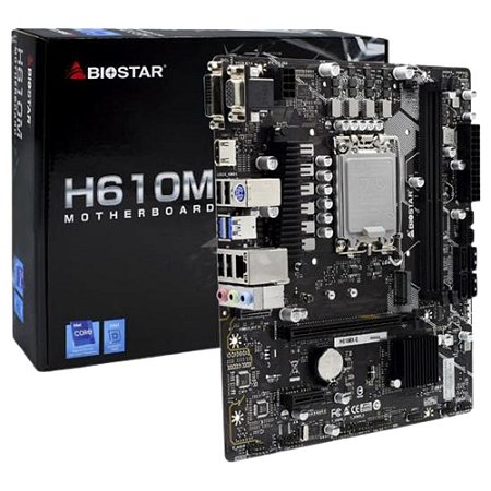Placa Mãe Intel H610M, Biostar, Socket 1700, uATX, GbE LAN, 7-CH Audio