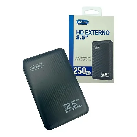 HD Externo USB 3.0 250GB Knup Portátil Alta Velocidade