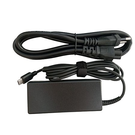 Fonte e Carregador Notebook, 65W, conexão Type-C (Tipo C)