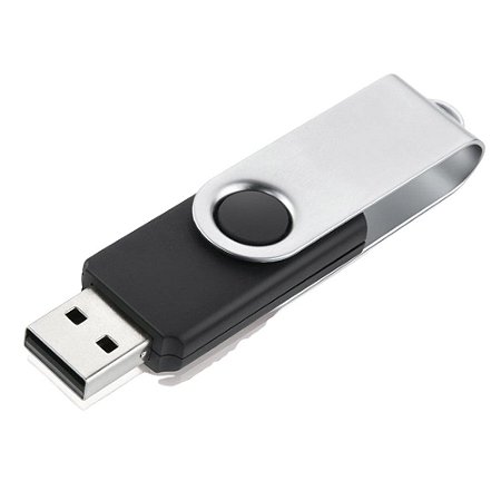 Pen Drive 16GB Multilaser Twist USB 2.0 PD5878 Preto com Tampa Giratória