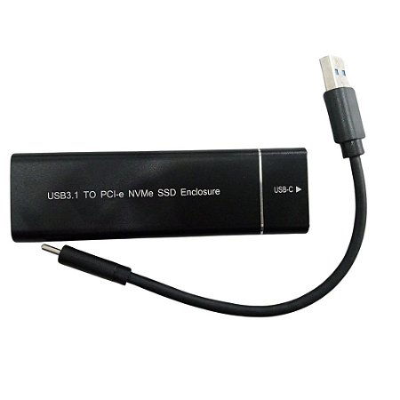 Case Case M.2 NVMe 2 em 1 USB + Type-C – Gaveta Externa SSD