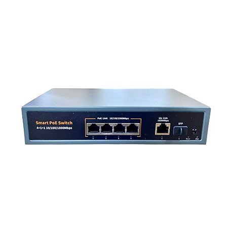 Switch Poe 4 Portas Poe 10/100/1000 + GE + SFP - G0411GB-A