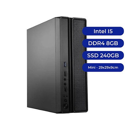 Computador Mini PC Intel I5, 8GB, SSD 240GB, 6ª Geração, Compacto
