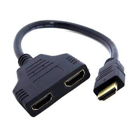 Cabo Divisor Duplicador Y HDMI Macho X 2 HDMI Femea (1.4V)