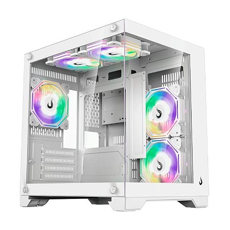 Gabinete Gamer Rise Mode Galaxy Glass Mini Branco