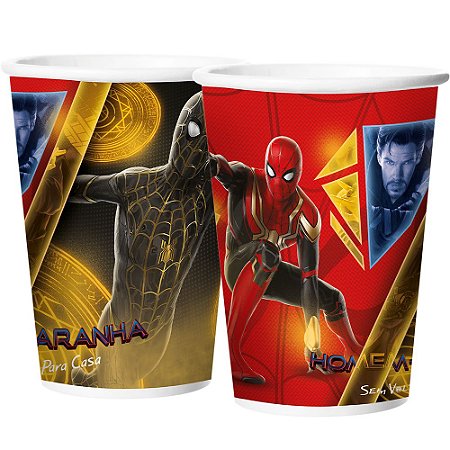 Copo Papel 180 Ml Homem Aranha 3 12 Unidades - Regina -