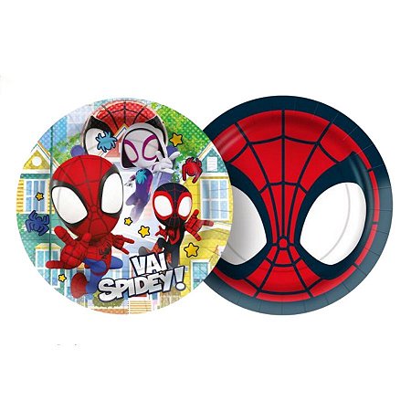 Prato de Papel - Spidey e Seus Amigos Espetaculares - 12 UN - Regina - Rizzo