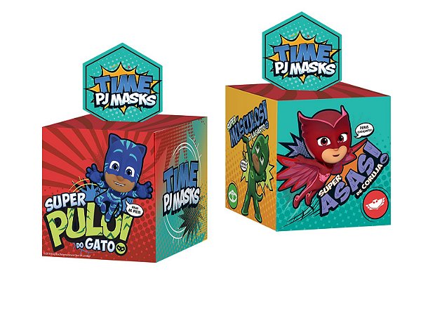 Caixa Surpresa Cubo Festa PJ Masks - 08 unidades - Regina -  Festas