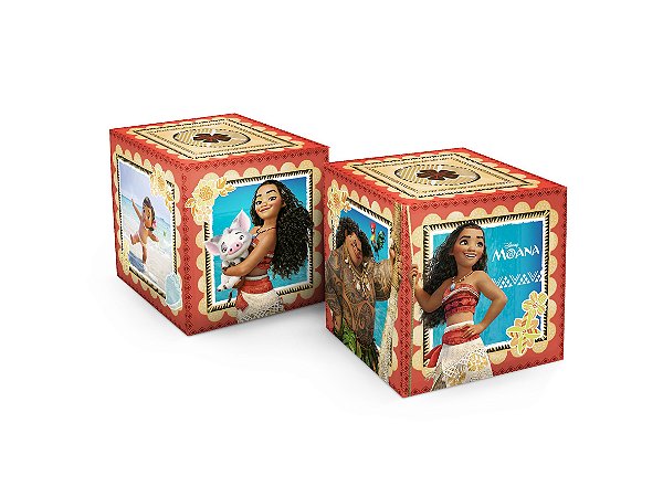 Cubo Decorativo Festa Moana - 3 Unidades - Regina - Rizzo Festas