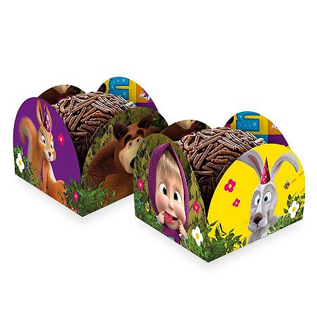 Porta Forminha Masha e o Urso Clássica - 50 unidades - Regina Festas - Rizzo
