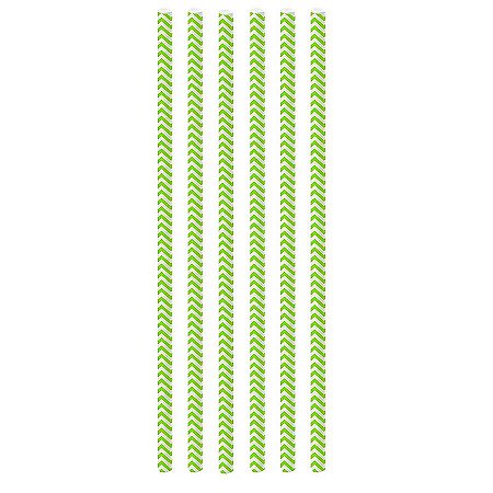 Canudo Biodegradável Missoni Verde Limão - 12 unidades - Regina - Rizzo
