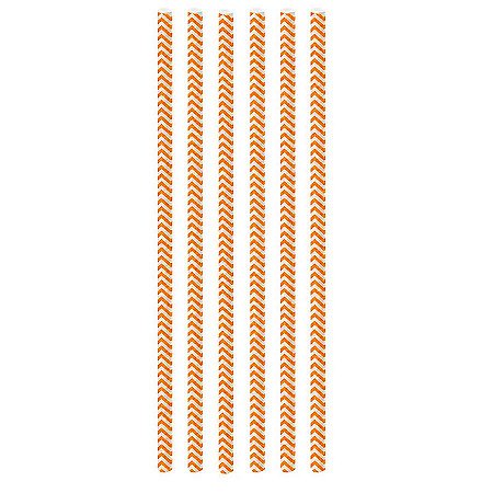 Canudo Biodegradável Missoni Laranja - 12 unidades - Regina - Rizzo
