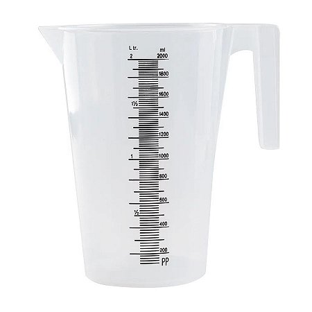 Copo Medidor Sem Tampa - Plástico - 2000 ml - Cromus Linha Profissional Allonsy - 1 unidade - Rizzo