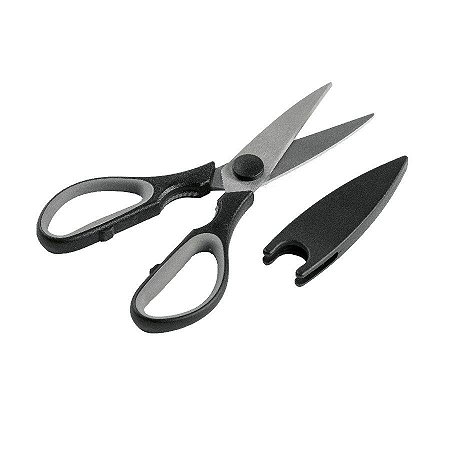 Tesoura Multifuncional C/Capa Protetora - 1 unidade - Cromus Linha Profissional Allonsy - Rizzo