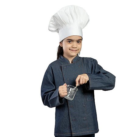 Uniforme Infantil Avental Dolma Unissex - Jeans - GG  - 1 unidade - Cromus Linha Profissional Allonsy - Rizzo