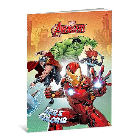 Livro Para Ler e Colorir Vingadores B - 01 Unidade - Culturama