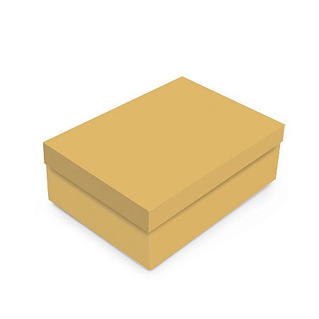 Caixa Retangular Com Tampa Baixa - Butter Yellow - 1 unidade - Cromus - Rizzo