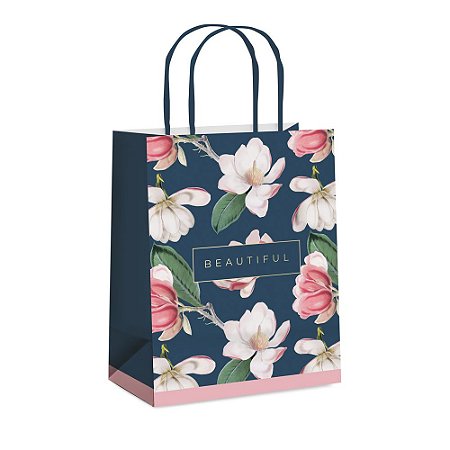 Sacola de Papel - Pretty Magnolia - 10 unidades - Cromus - Rizzo