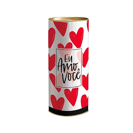 Lata para Doces e chocolates "Eu amo você" - Sintonia - 1 unidade - Cromus - Rizzo
