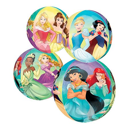 Balão Metalizado Princesas Micro Foil 16'' - 1 unidade - Cromus