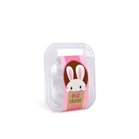 Caixa Maleta para 4 Ovos de Páscoa com Cinta Rosa - 10 unidades - Cromus - Rizzo