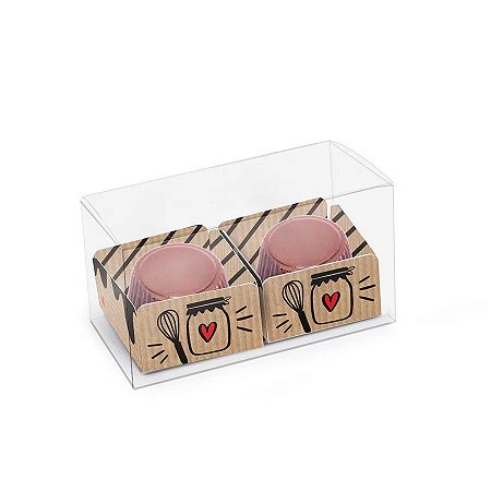 Caixa Clean Com Forminha Para 2 Doces Kraft Doçura - 10 unidades - Cromus - Rizzo