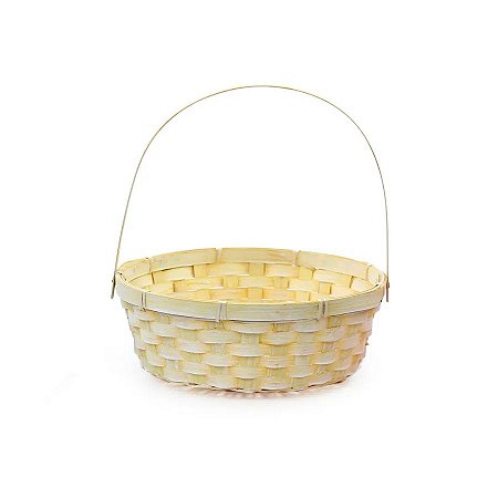 Cesta de Bambu Redondo - Cru - 1 unidade - Cromus Páscoa - Rizzo