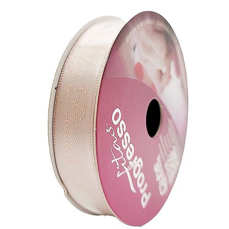 Fita de Cetim 15mm x 10m Feliz Páscoa Rose Gold ECF003H Cor 446 - 1 unidade - Fitas Progresso - Rizzo