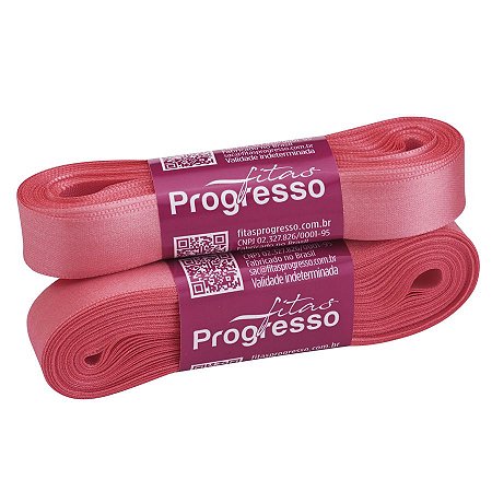 Fita de Cetim Rosa Claro - Cor 1388 - 10m x 22mm - 1 unidade - Fitas Progresso - Rizzo