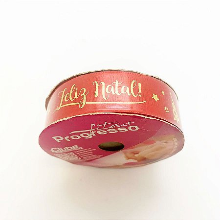 Fita de Centim "Feliz Natal" 10mx22mm Vermelho - Ref.657 - 1 unidade - Progresso - Rizzo