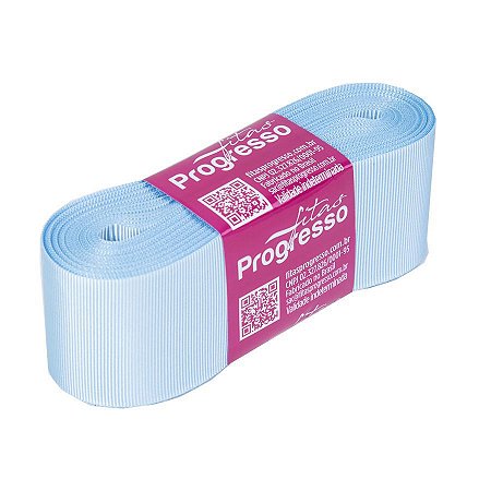 Fita Gorgurão Progresso 38mm nº9 - 10m Cor 212 Azul Bebê - 01 unidade