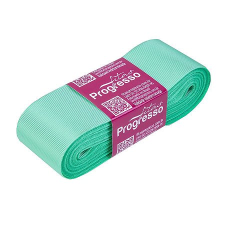 Fita Gorgurão Progresso 38mm nº9 - 10m Cor 232 Verde Menta - 01 unidade