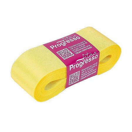 Fita Gorgurão Progresso 38mm nº9 - 10m Cor 242 Amarelo Canário - 01 unidade