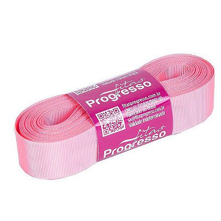 Fita Gorgurão Progresso 22mm nº5 - 10m Cor 009 Rosa Pétala - 01 unidade